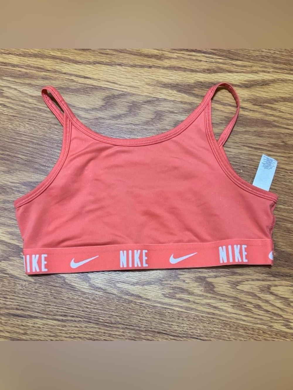 Nike Girls Trophy Sports Bra Peach Pink Size medium